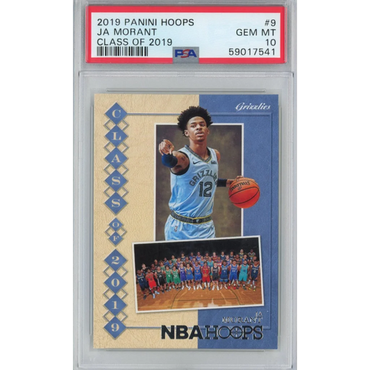 2019 Panini Hoops Ja Morant PSA Gem Mint 10 rookie card for collectors