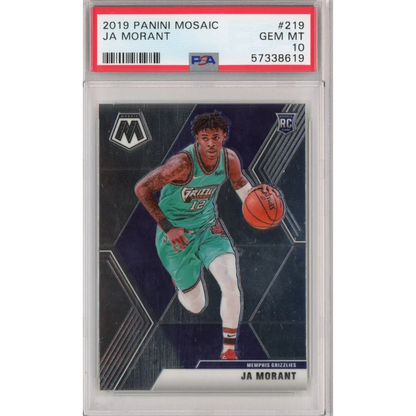 PSA Graded 2019 Panini Mosaic Ja Morant Rookie Card showing front view