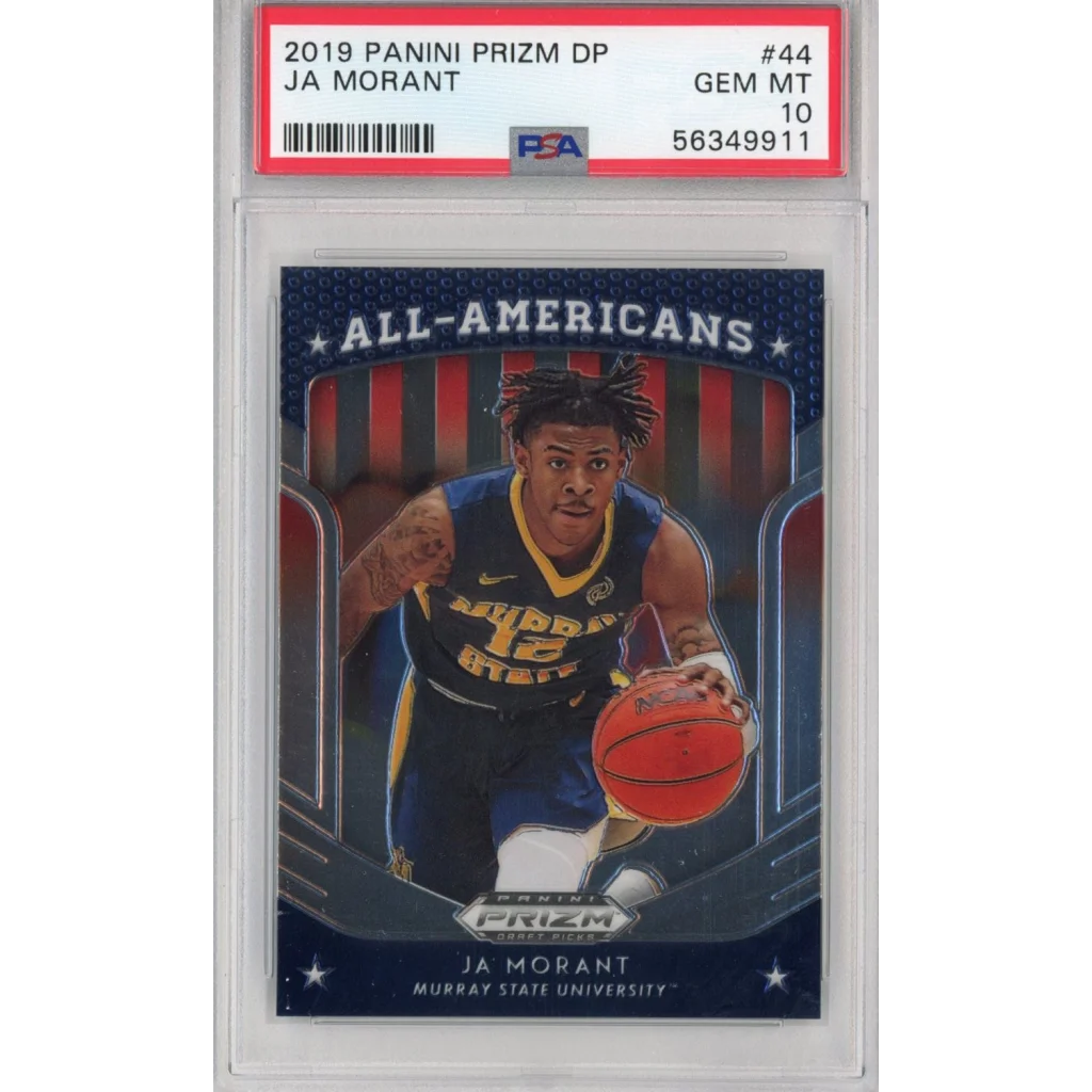Graded 2019-20 Panini Prizm Draft Picks DP Ja Morant #44 All-Americans Rookie RC Basketball Card PSA 10 Gem Mint | Hall of Fame Sports Memorabilia | vintageantiquesgifts.com