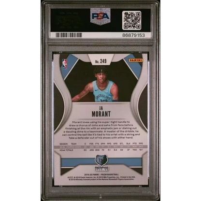 Graded PSA 9 Ja Morant 2019-20 Panini Prizm Rookie RC #249 Card