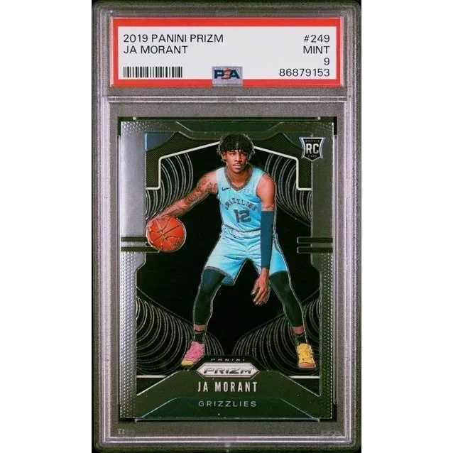 Graded PSA 9 2019-20 Panini Prizm Ja Morant #249 Rookie Card in Grizzlies Jersey