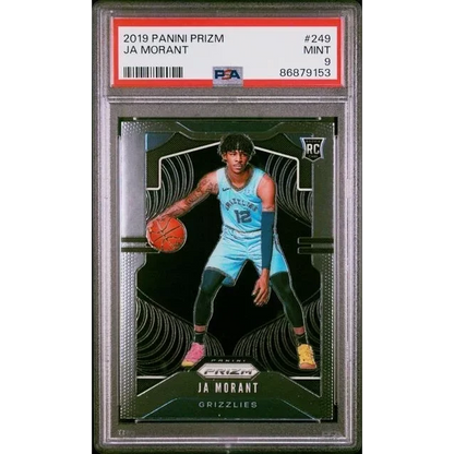 Graded PSA 9 2019-20 Panini Prizm Ja Morant #249 Rookie Card in Grizzlies Jersey