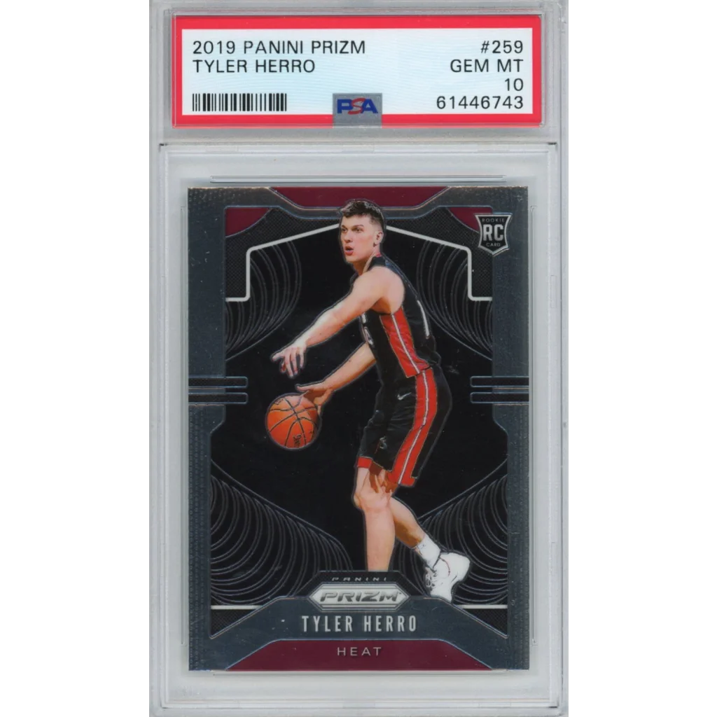 Graded PSA 10 2019-20 Panini Prizm Tyler Herro #259 Rookie Card in Slab