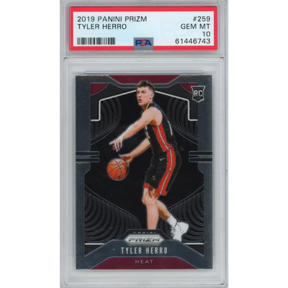 Graded PSA 10 2019-20 Panini Prizm Tyler Herro #259 Rookie Card in Slab