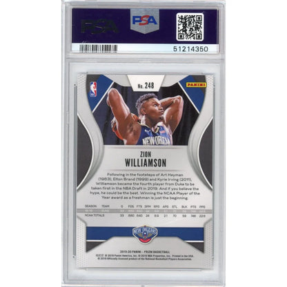 Graded PSA 10 2019-20 Panini Prizm Zion Williamson Rookie RC Card