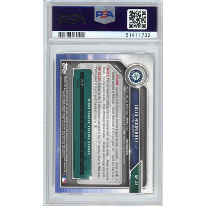 Graded 2019 Bowman Julio Rodriguez #BP33 Paper Prospects Rookie RC Baseball Card PSA 10 Gem Mint | PSA 10 Gem Mint Graded Rookie Card | vintageantiquesgifts.com