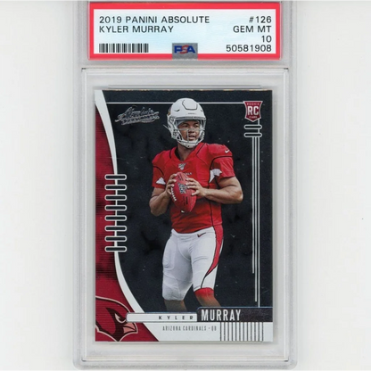 Graded 2019 Panini Absolute Kyler Murray #126 Rookie RC Football Card PSA 10 Gem Mint | Hall of Fame Sports Memorabilia | vintageantiquesgifts.com