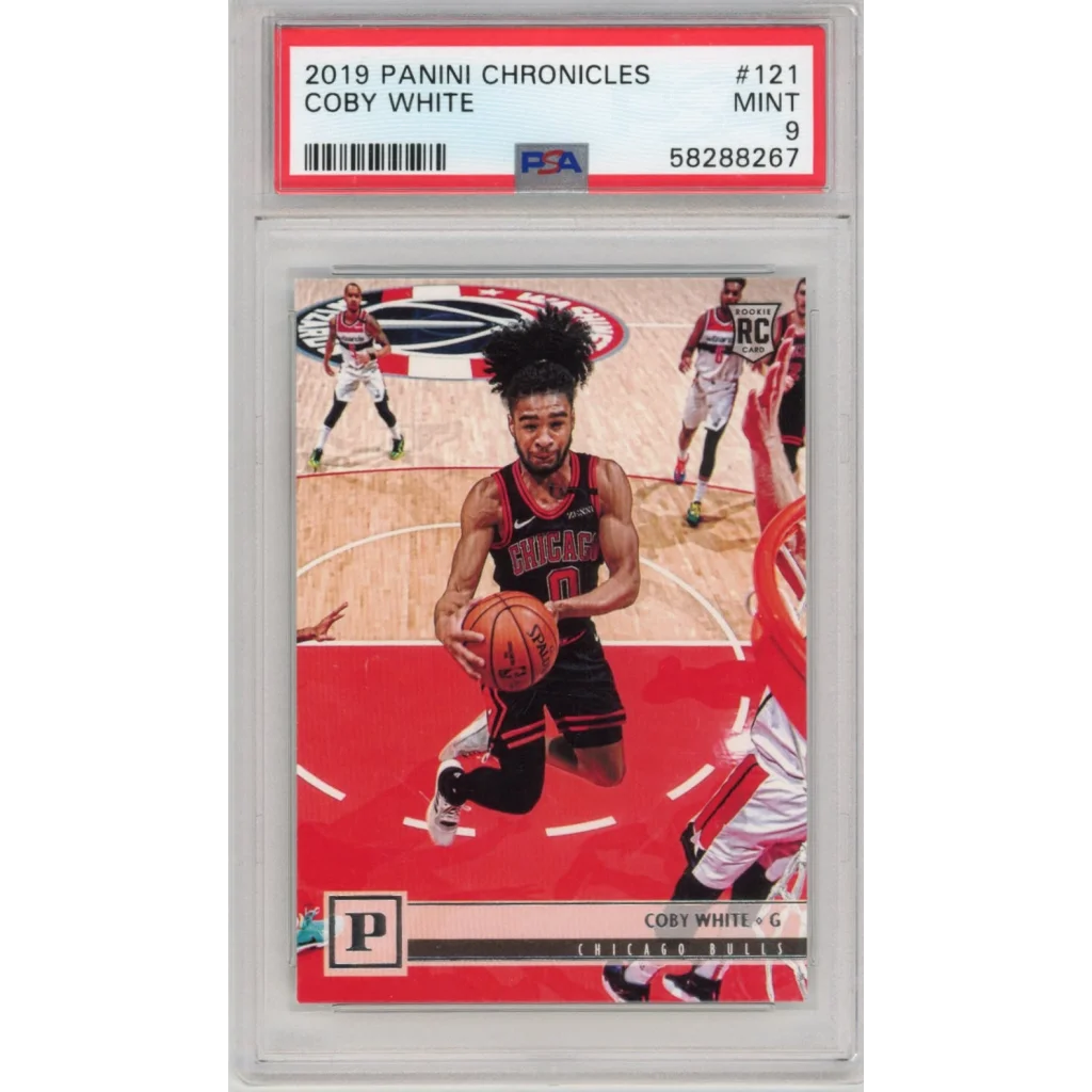 PSA Graded 2019 Panini Chronicles Coby White Chicago Bulls rookie card ready to ship
