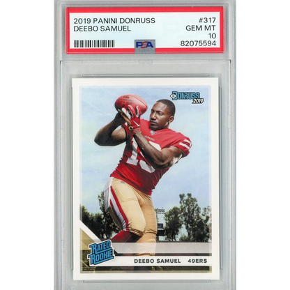 Graded 2019 Panini Donruss Deebo Samuel #317 Rookie RC Football Card PSA 10 Gem Mint | Hall of Fame Sports Memorabilia | vintageantiquesgifts.com