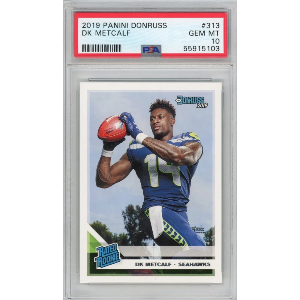 Graded 2019 Panini Donruss DK D.K. Metcalf #313 Rookie RC Football Card PSA 10 Gem Mint | Hall of Fame Sports Memorabilia | vintageantiquesgifts.com