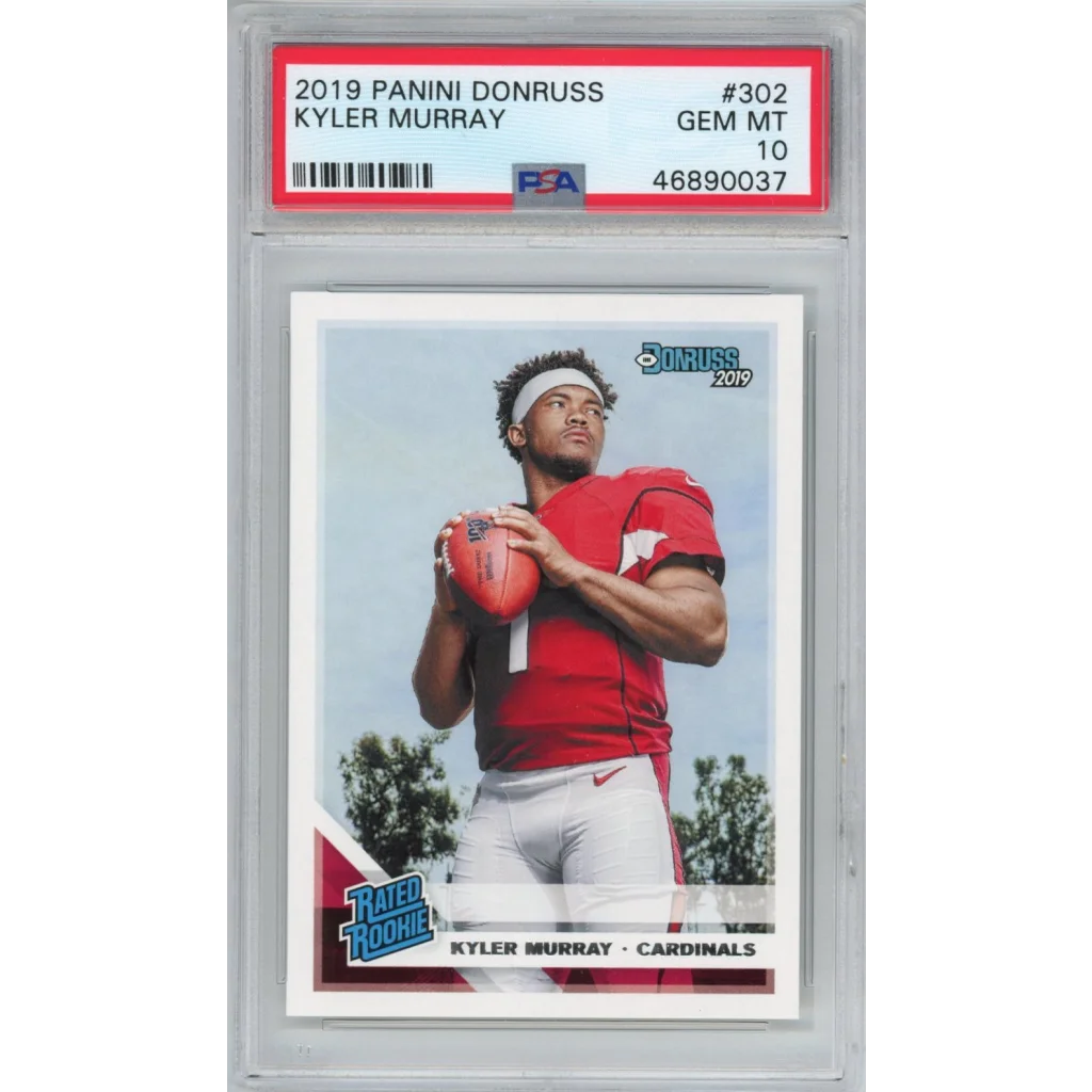 Graded 2019 Panini Donruss Kyler Murray #302 Rookie RC Football Card PSA 10 Gem Mint | Hall of Fame Sports Memorabilia | vintageantiquesgifts.com