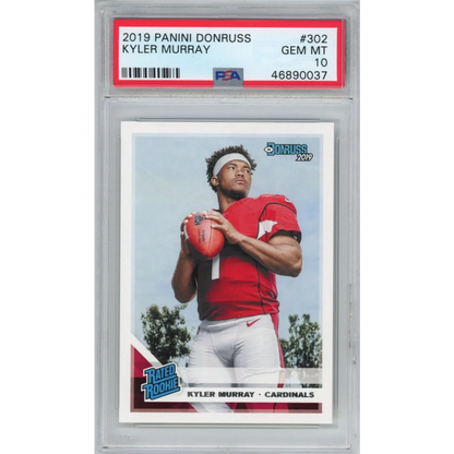 Graded 2019 Panini Donruss Kyler Murray #302 Rookie RC Football Card PSA 10 Gem Mint | Hall of Fame Sports Memorabilia | vintageantiquesgifts.com