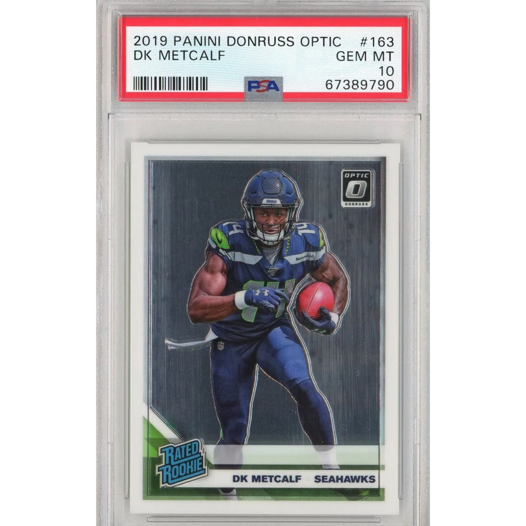 PSA 10 GEM MINT DK Metcalf 2019 Panini Donruss Optic Rated Rookie football card
