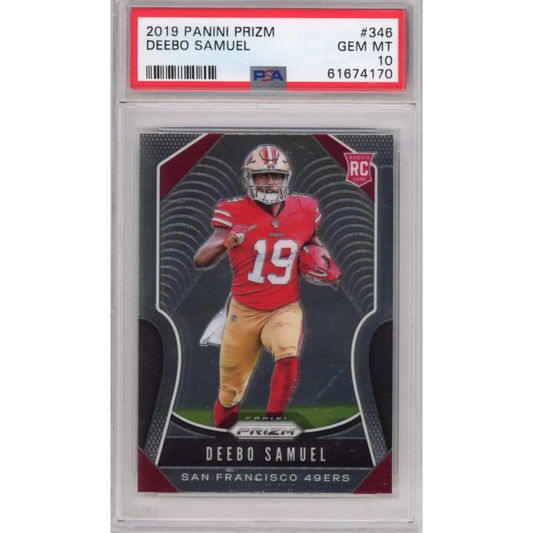 Graded 2019 Panini Prizm Deebo Samuel #346 Rookie RC Football Card PSA 10 Gem Mint | Hall of Fame Sports Memorabilia | vintageantiquesgifts.com