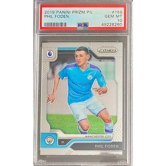 Graded 2019 Panini Prizm Premier League Phil Foden #159 Soccer Card PSA 10 Gem Mint | Hall of Fame Sports Memorabilia | vintageantiquesgifts.com