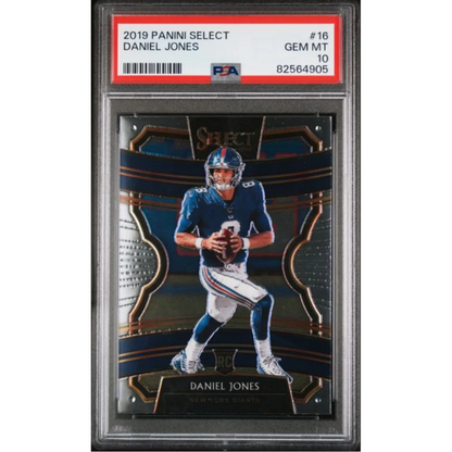 Graded 2019 Panini Select Daniel Jones #16 Rookie RC Football Card PSA 10 Gem Mint