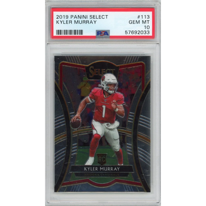 Graded PSA 10 2019 Panini Select Kyler Murray #113 Rookie Card