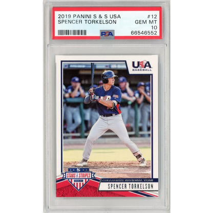 PSA 10 Graded 2019 Panini Stars & Stripes USA Spencer Torkelson Rookie Card