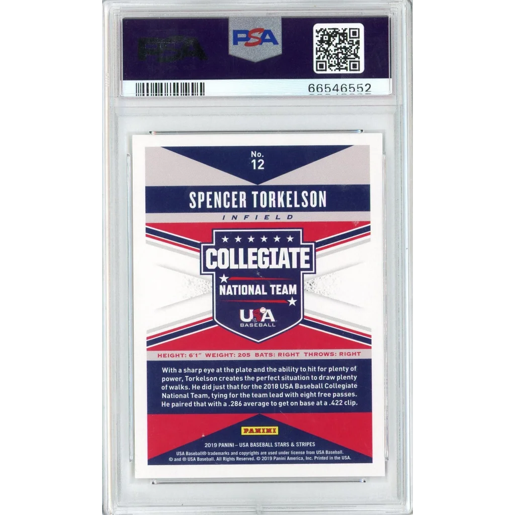 Graded Spencer Torkelson baseball card in a protective slab for collectors
