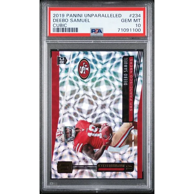PSA 10 Deebo Samuel Cubic Rookie Card Gem Mint Perfection in case