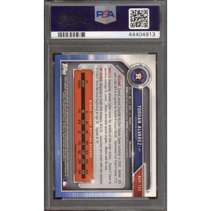 Graded 2019 Topps Bowman Yordan Alvarez #123 Prospects Chrome Rookie RC Baseball Card PSA 10 Gem Mint | PSA 10 Gem Mint Graded Rookie Card | vintageantiquesgifts.com