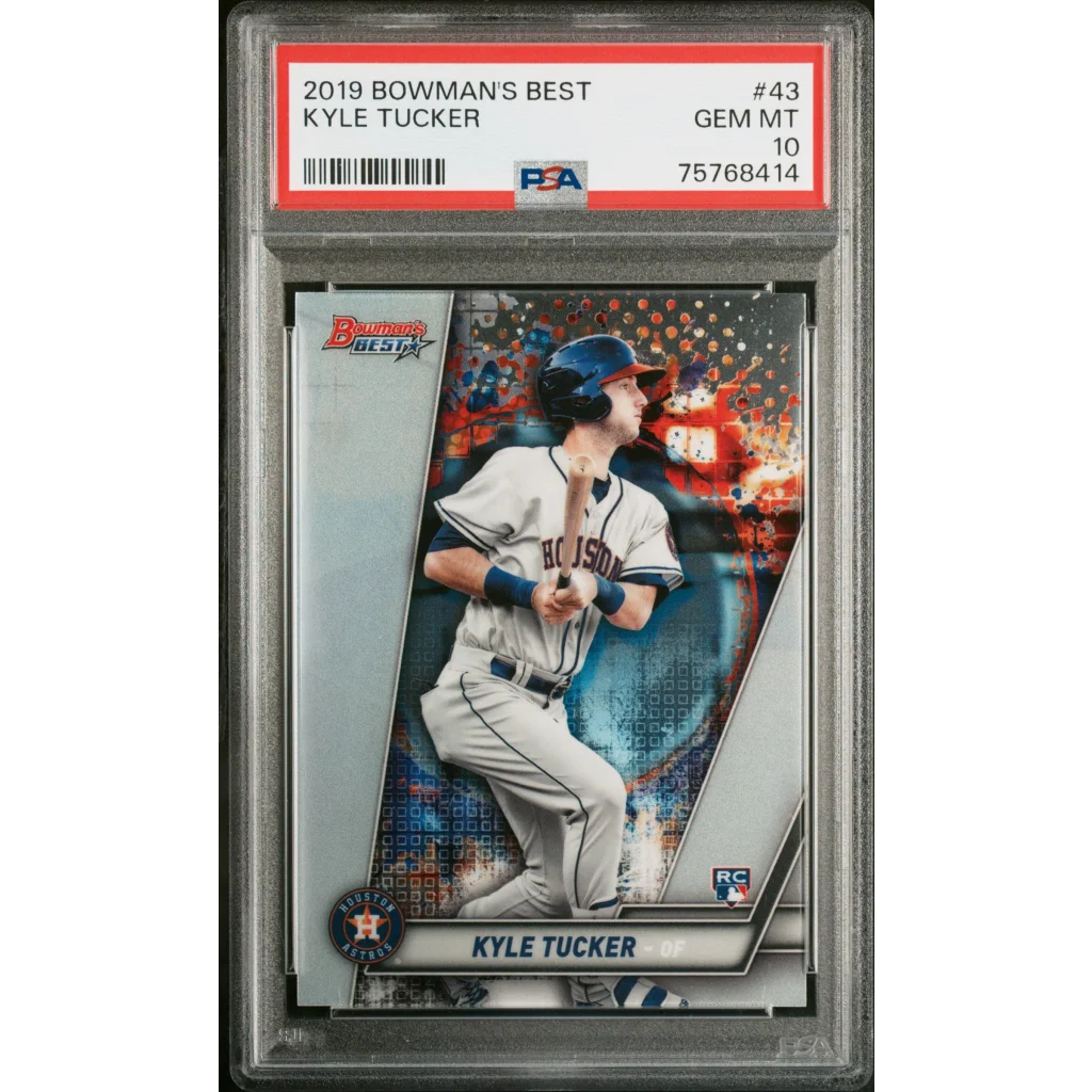 Graded 2019 Topps Bowmans Best Kyle Tucker #43 Rookie RC Baseball Card PSA 10 Gem Mint | Hall of Fame Sports Memorabilia | vintageantiquesgifts.com