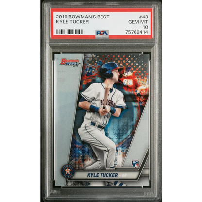 Graded 2019 Topps Bowmans Best Kyle Tucker #43 Rookie RC Baseball Card PSA 10 Gem Mint | Hall of Fame Sports Memorabilia | vintageantiquesgifts.com