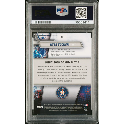 Graded 2019 Topps Bowmans Best Kyle Tucker #43 Rookie RC Baseball Card PSA 10 Gem Mint | PSA 10 Gem Mint Graded Rookie Card | vintageantiquesgifts.com