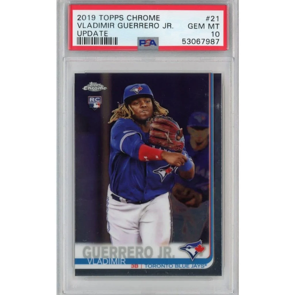 Graded PSA 10 2019 Topps Chrome Vladimir Guerrero Jr. Rookie RC #21