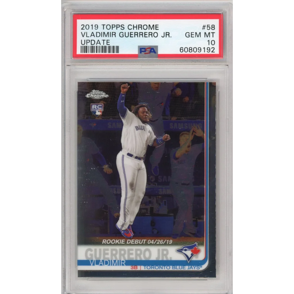 Graded PSA 10 Gem Mint 2019 Topps Chrome Vladimir Guerrero Jr. Rookie Card