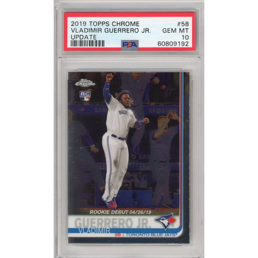 Graded PSA 10 Gem Mint 2019 Topps Chrome Vladimir Guerrero Jr. Rookie Card