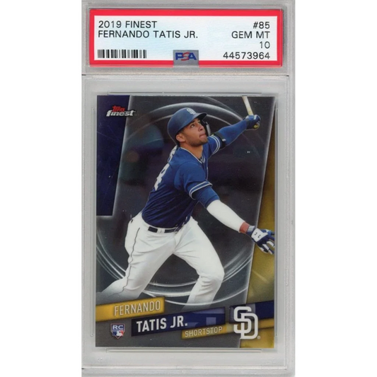 Graded 2019 Topps Finest Fernando Tatis Jr. #85 Rookie RC Baseball Card PSA 10 Gem Mint | Hall of Fame Sports Memorabilia | vintageantiquesgifts.com