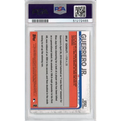 PSA 10 Graded 2019 Topps Update Vladimir Guerrero Jr. Rookie Card