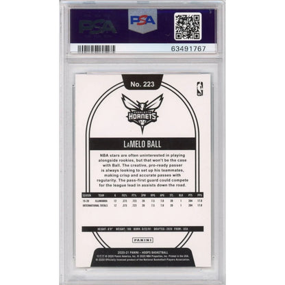 Graded 2020-21 Panini Hoops LaMelo Ball #223 Rookie RC Basketball Card PSA 10 Gem Mint | PSA 10 Gem Mint Graded Rookie Card | vintageantiquesgifts.com