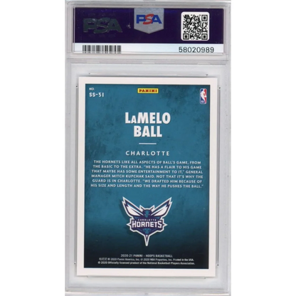 Graded PSA 10 2020-21 Panini Hoops LaMelo Ball #SS31 Rookie RC Card