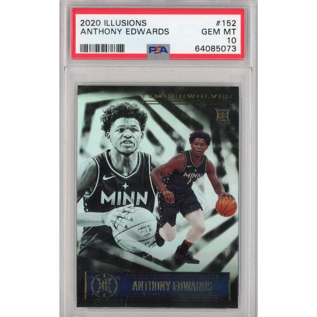 Graded 2020-21 Panini Illusions Anthony Edwards #152 Rookie RC Basketball Card PSA 10 Gem Mint | Hall of Fame Sports Memorabilia | vintageantiquesgifts.com