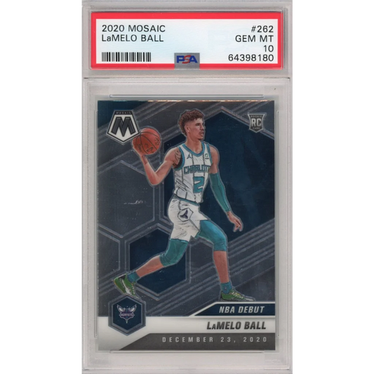 LaMelo Ball 2020 Mosaic NBA Debut Rookie Card GEM MT 10 in PSA 10 holder