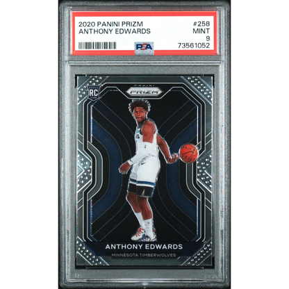Graded 2020-21 Panini Prizm Anthony Edwards #258 Rookie RC Basketball Card PSA 9 Mint | Hall of Fame Sports Memorabilia | vintageantiquesgifts.com
