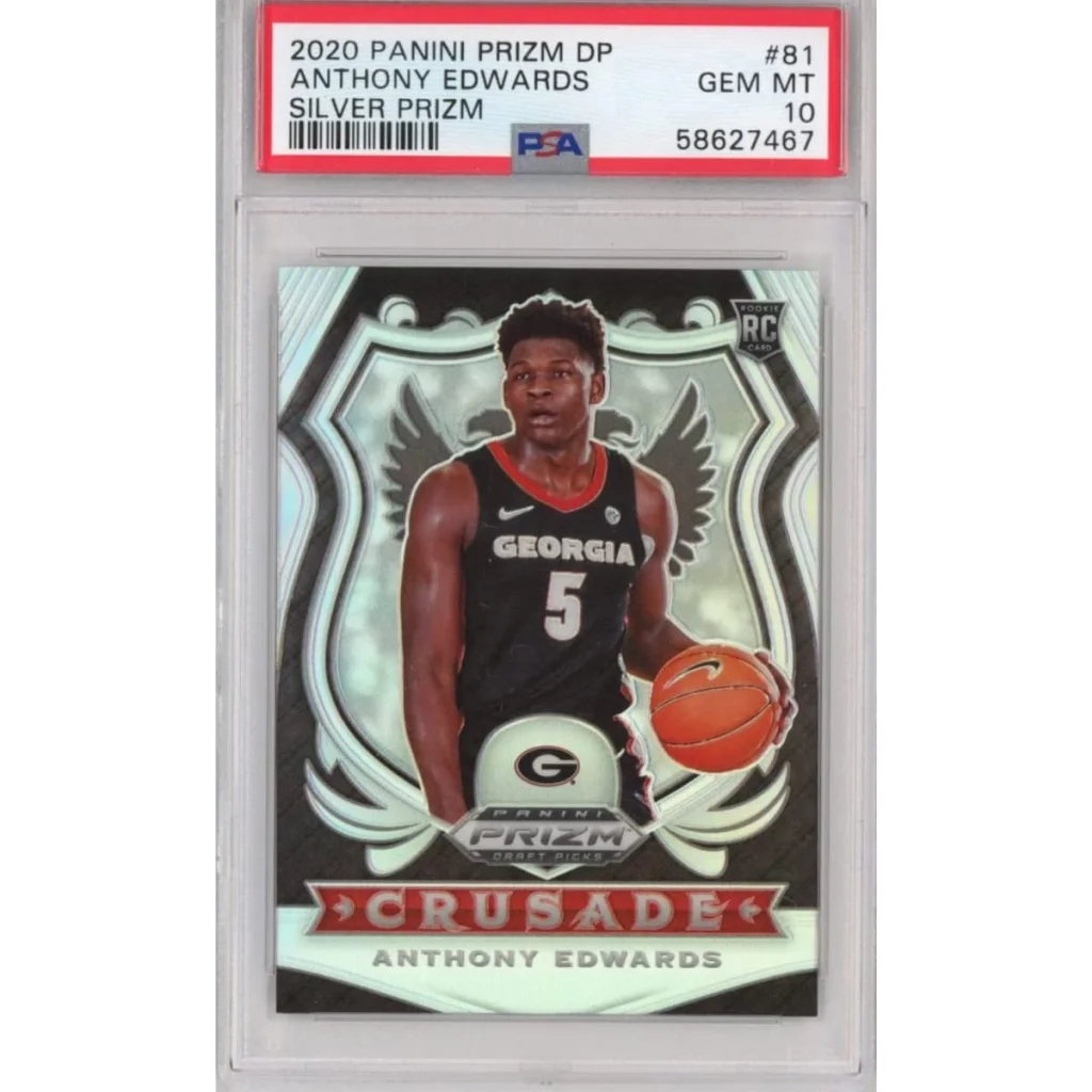 Graded 2020-21 Panini Prizm DP Anthony Edwards #81 Silver Prizm Rookie RC Basketball Card PSA 10 Gem Mint | Hall of Fame Sports Memorabilia | vintageantiquesgifts.com