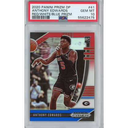Graded PSA 10 Gem Mint 2020 Panini Prizm Anthony Edwards Rookie Card