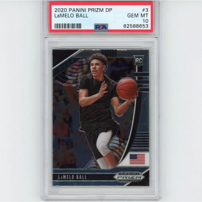 PSA Graded LaMelo Ball 2020 Panini Prizm Rookie Card basketball trading card