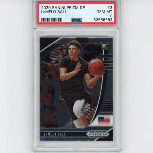 PSA Graded LaMelo Ball 2020 Panini Prizm Rookie Card basketball trading card
