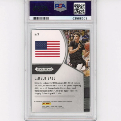 Graded LaMelo Ball 2020 Panini Prizm Rookie Card basketball trading card