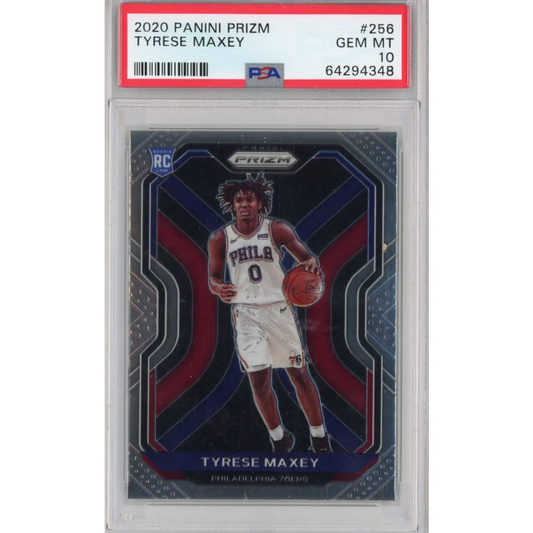 PSA 10 Tyrese Maxey 2020 Prizm Rookie Card Gem Mint basketball card