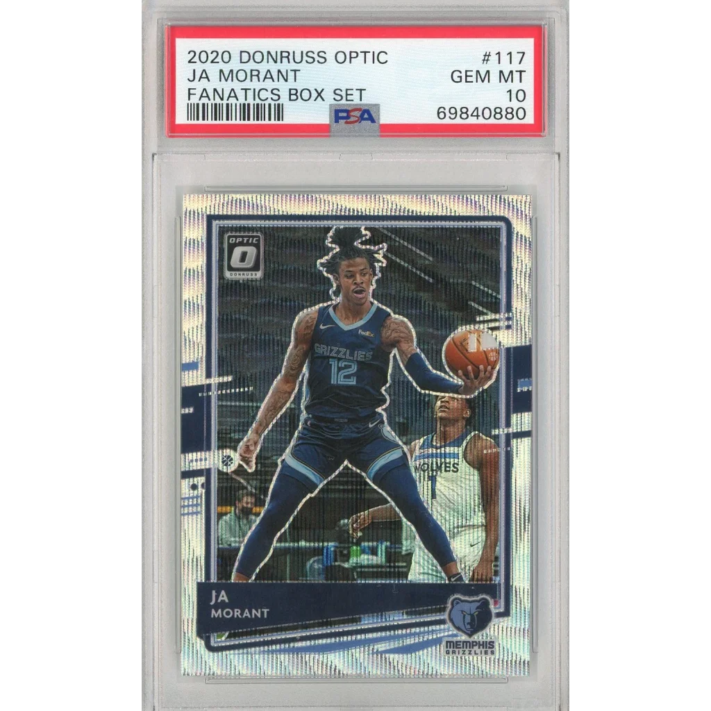 Graded 2020 Donruss Optic Ja Morant #117 Fanatics Box Set Basketball Card PSA 10 Gem Mint | Hall of Fame Sports Memorabilia | vintageantiquesgifts.com