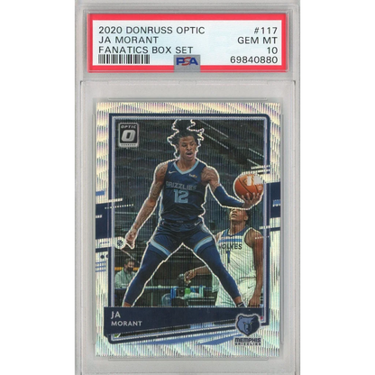 Graded 2020 Donruss Optic Ja Morant #117 Fanatics Box Set Basketball Card PSA 10 Gem Mint | Hall of Fame Sports Memorabilia | vintageantiquesgifts.com