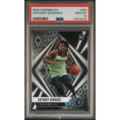 Graded 2020 Panini Chronicles Anthony Edwards #580 Rookie RC Basketball Card PSA 10 Gem Mint | Hall of Fame Sports Memorabilia | vintageantiquesgifts.com