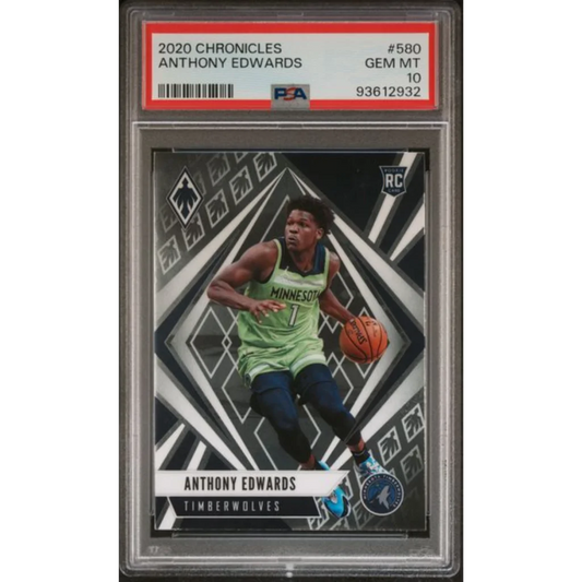 Graded 2020 Panini Chronicles Anthony Edwards #580 Rookie RC Basketball Card PSA 10 Gem Mint | Hall of Fame Sports Memorabilia | vintageantiquesgifts.com