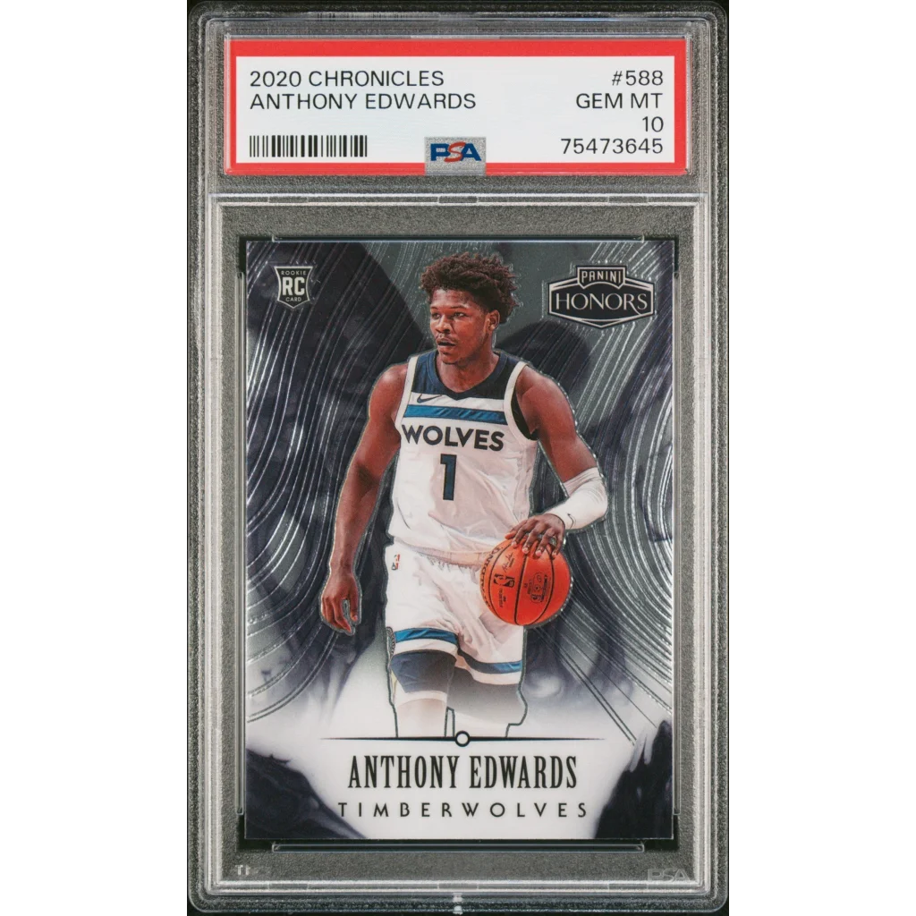 Graded 2020 Panini Chronicles Anthony Edwards #588 Rookie RC Basketball Card PSA 10 Gem Mint | Hall of Fame Sports Memorabilia | vintageantiquesgifts.com