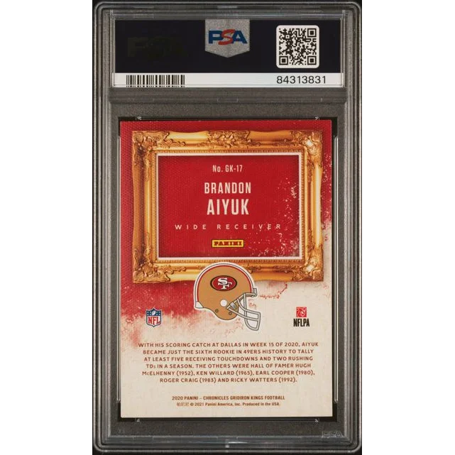 PSA Graded Brandon Aiyuk 2020 Panini Chronicles Rookie Card for football fans